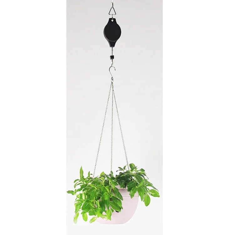 植物滑輪可調重型懸掛鉤植物吊掛器，用於懸掛花盆，滑輪懸掛鉤