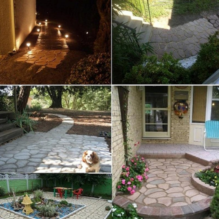 手動水泥混凝土路面模具 塑料模具 DIY花園鋪路模具，花園鋪路模具