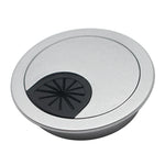 10片桌面電腦塑料圓形穿線盒蓋，孔徑：53mm，53mm