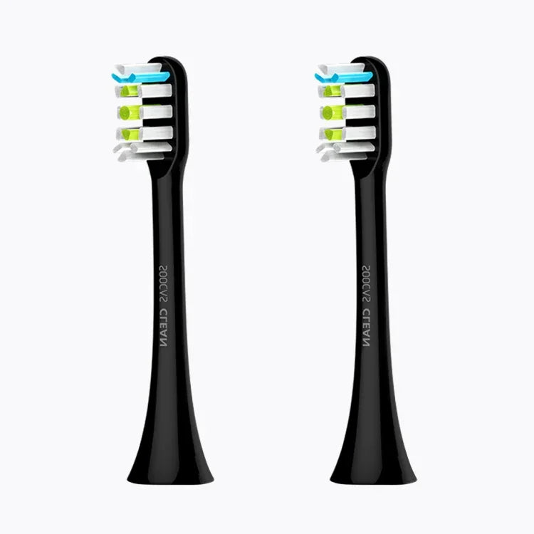 2 件裝原裝小米有品通用清潔替換刷頭 適用小米 Soocare Sonic 電動牙刷（HC7711W），通用清潔黑色