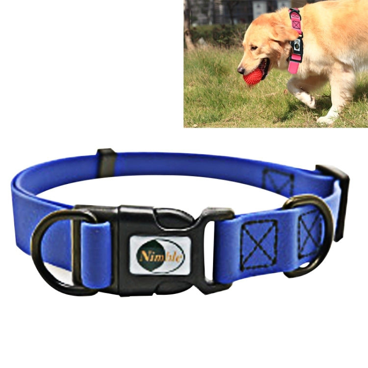 PVC材質防水可調雙環寵物狗項圈，適合兇猛犬，尺寸：L，項圈尺寸：39-63 cm，尺寸：L