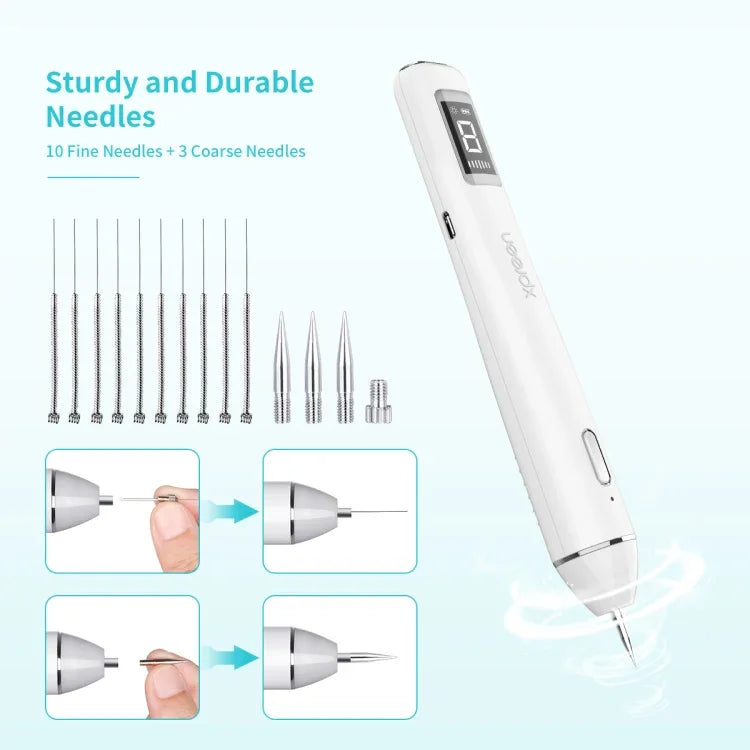 Xpreen XPRE061 專業暗斑去除器 雀斑紋身充電式疣痣去除器，帶LED螢幕和聚光燈