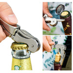 10個多功能海馬圖案不鏽鋼開酒器開罐器開瓶器，隨機色發貨，海馬款