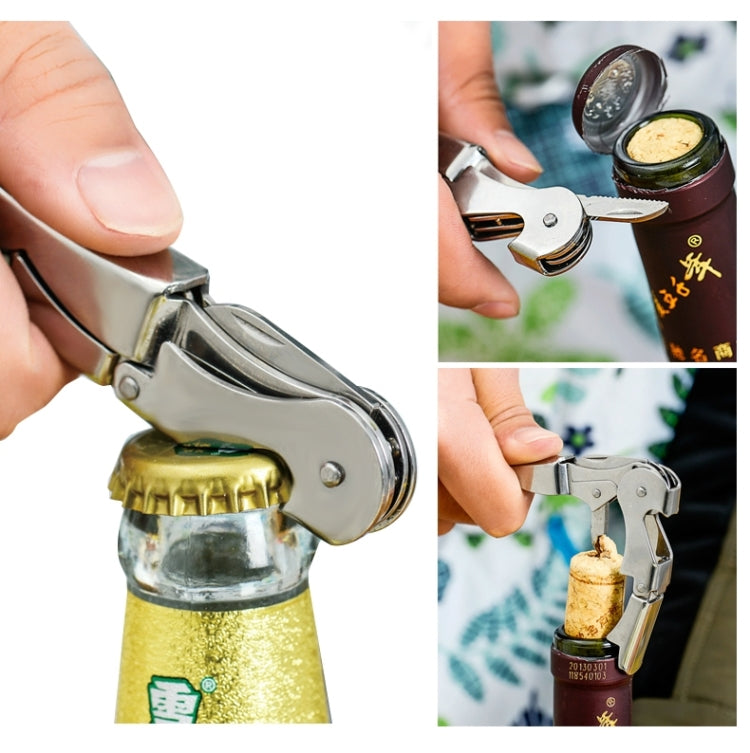 10個多功能海馬圖案不鏽鋼開酒器開罐器開瓶器，隨機色發貨，海馬款