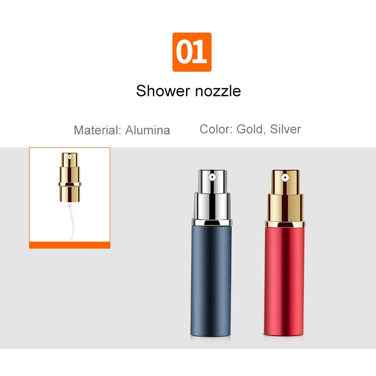 便攜迷你可重複填充玻璃香水細霧噴霧器金屬外殼，5ml