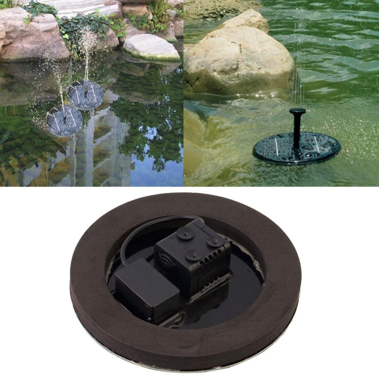 太陽能水泵花園噴泉浮動面板澆水池塘套件 用於瀑布水景公園池塘裝飾噴泉，直徑：16cm，太陽能水泵