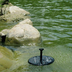 太陽能水泵花園噴泉浮動面板澆水池塘套件 用於瀑布水景公園池塘裝飾噴泉，直徑：16cm，太陽能水泵