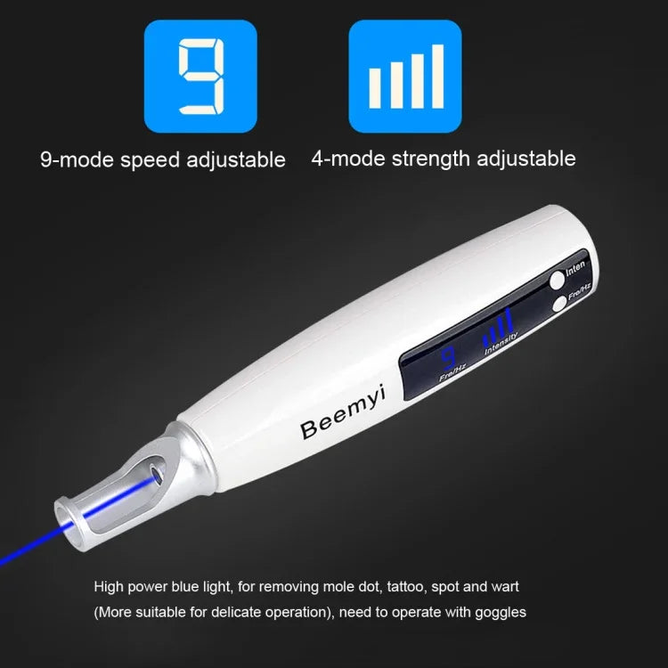 手持皮秒便攜式（去除紋身雀斑痣點）機器激光等離子美容筆，USB/藍光，USB/紅光