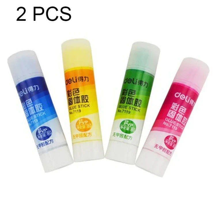 2 件學校用品 固體膠 高黏度 無甲醛固體膠，隨機顏色發貨，7119