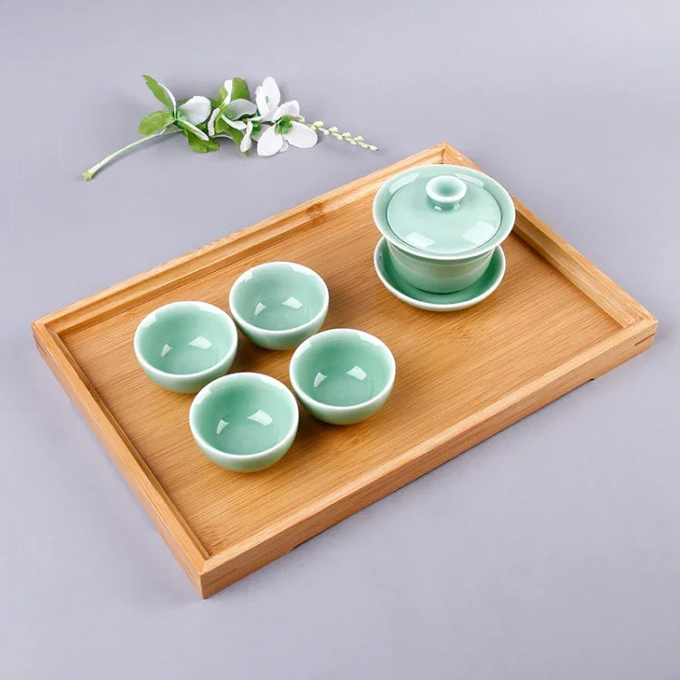 竹製直角茶盤茶桌，尺寸：41x29公分，尺寸：41x29公分