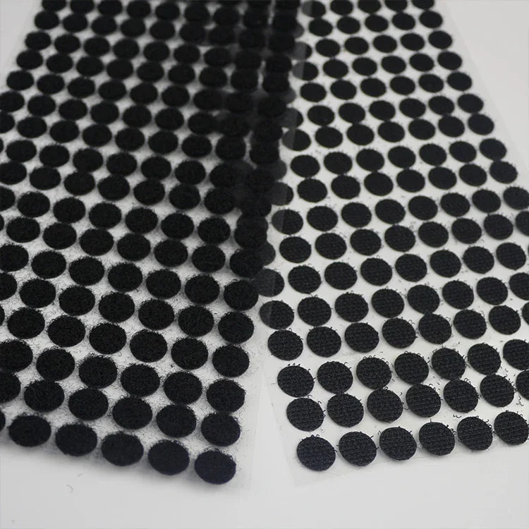 1000 件 10mm 圓形尼龍黏扣帶，10mm（黑色），10mm（白色）