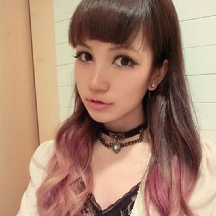 歐美原宿朋克心形鎖皮革束頸頸圈手鍊，隨機顏色發貨，TXXQ05