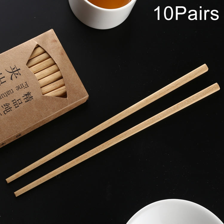 10雙天然黃檀木防滑筷子