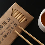 10雙天然黃檀木防滑筷子