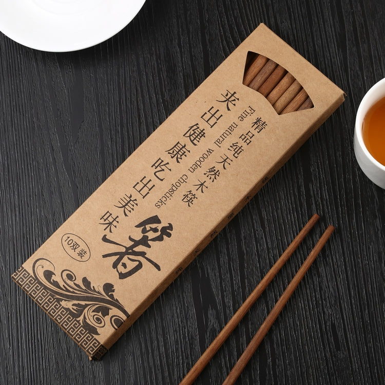 10雙天然鐵木防滑筷子