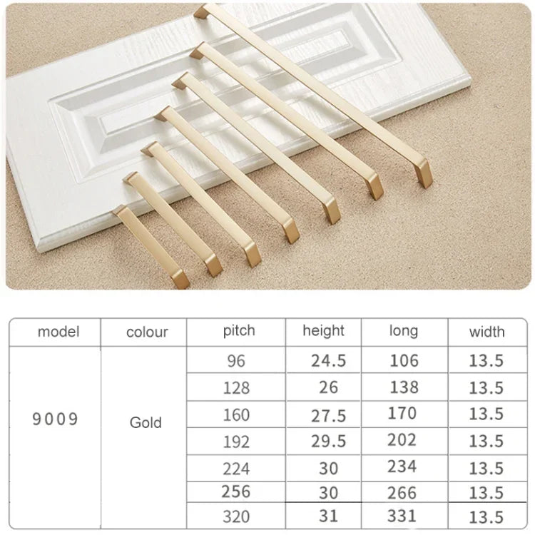 9009-192現代簡約櫃門把手抽屜衣櫃鋅合金把手，9009-192