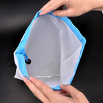 10個雙線加固可重複使用水果三明治袋網狀收納袋，尺寸：30cm x 20cm，隨機顏色發貨，尺寸：30cm x 20cm