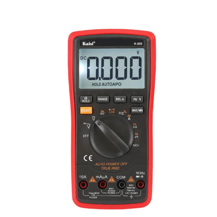 Kaisi K-890 專業 LCD 數位萬用表電工手持數位萬用表測試器