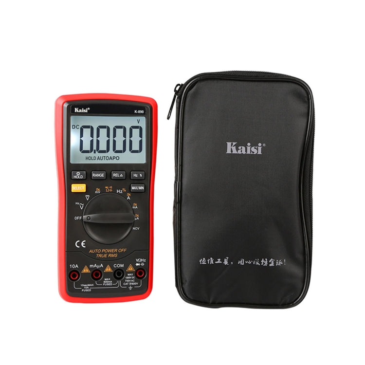 Kaisi K-890 專業 LCD 數位萬用表電工手持數位萬用表測試器