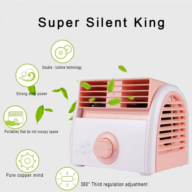 30W 渦輪無葉迷你桌面靜音風扇，適用於宿舍／臥室／客廳／辦公室，三段風速模式，AC 220V