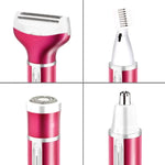 4合1 USB充電鬢角眉毛修剪器身體除毛機組附USB線，4合1