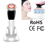 BLK-D818 臉部美容儀熱冷彩光皮膚再生儀 EMS 微電流美容導入儀，BLK-D818（粉色），BLK-D818（白色）