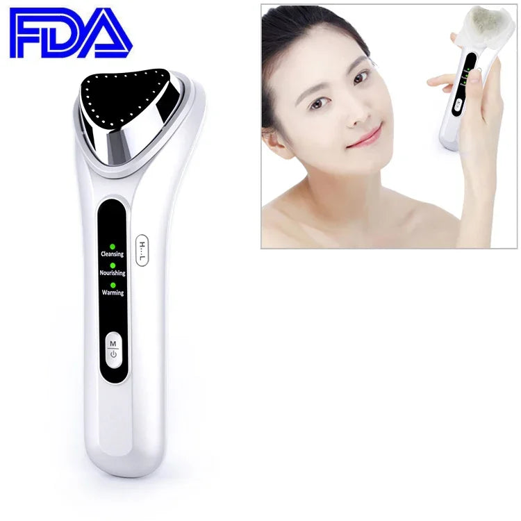 BLK-D020 離子進出口儀臉部美容按摩儀加熱振動臉部護理儀