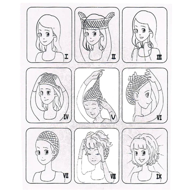 歐洲和美洲黑色漸變淺棕色假髮頭飾，短小捲髮女用