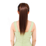 自然長直髮馬尾繃帶式假髮馬尾，女性用，長度：45cm，45cm