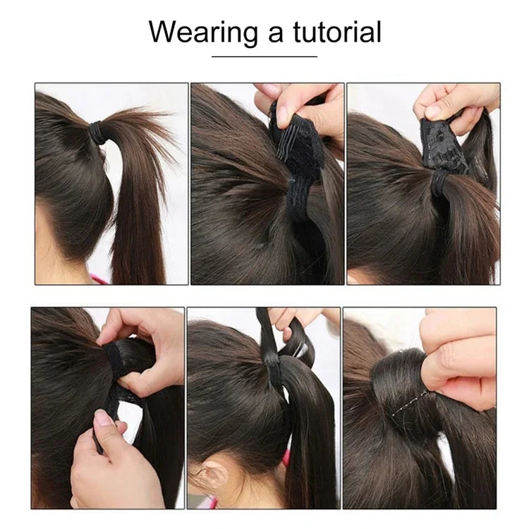 6# Invisible Seamless Bandage-style  Wig Long Straight Hair Wig Ponytail, 6#