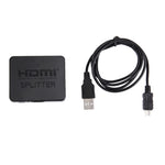 4K HDMI 分配器全高清 1080p 視頻 HDMI 切換器 1x2 分配放大器雙顯示用於 HDTV DVD PS3 Xbox，4K HDMI（黑色），4K HDMI（白色）