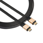 1m HDMI 2.0（4K）30AWG 高速 18Gbps 鍍金接頭 HDMI 公對公扁平線，長度：1m
