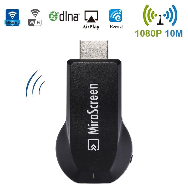 MiraScreen WiFi 顯示接收器 / Miracast Airplay DLNA 顯示接收器 無線鏡像螢幕裝置，附 2 合 1 USB 線