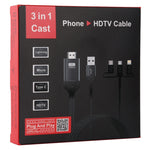 3合1 Micro USB + USB-C / Type-C + 8針轉HDMI HDTV線