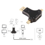 D63A DisplayPort + Mini DP + USB-C / Type-C 公對 HDMI 母 3 合 1 轉接器，D63A