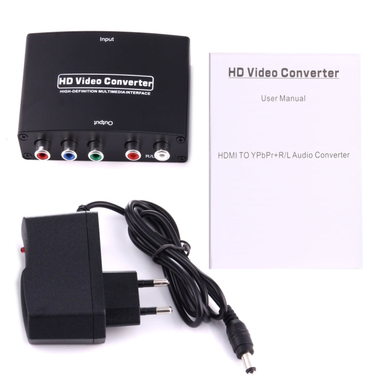 1080P 高清 HDMI 轉 YPbPr 視頻及左右聲道音頻轉換器，HDMI 轉 YPbPr+左右聲道