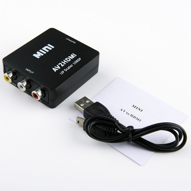 HOWEI HW-2105 迷你 AV CVBS/L+R 音頻轉 HDMI 轉換器適配器，支持 1080P 縮放，HW-2105 AV 轉 HDMI