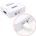 HOWEI HW-2105 迷你 AV CVBS/L+R 音頻轉 HDMI 轉換器適配器，支持 1080P 縮放，HW-2105 AV 轉 HDMI