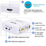 HOWEI HW-2105 迷你 AV CVBS/L+R 音頻轉 HDMI 轉換器適配器，支持 1080P 縮放，HW-2105 AV 轉 HDMI