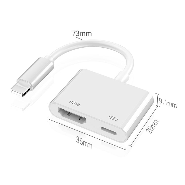 8 針轉 HDMI HDTV 投影機視頻轉接線，適用 iPhone 8 針