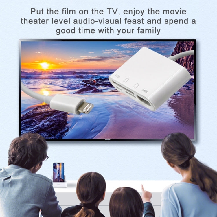 NK-103C 4 合 1 8 針轉 HDMI 多功能手機轉換器適配器，NK-103C