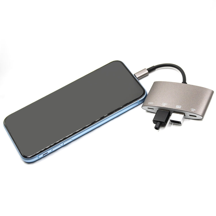 1040KEY 8 針轉 USB + Type-C / USB-C + OTG 多功能轉換器適配器，1040KEY