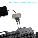 1040KEY 8 針轉 USB + Type-C / USB-C + OTG 多功能轉換器適配器，1040KEY