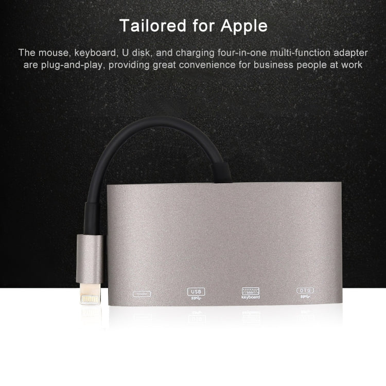 1040KEY 8 針轉 USB + Type-C / USB-C + OTG 多功能轉換器適配器，1040KEY