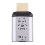 Type-C / USB-C 母轉 HDMI 公鋁合金轉接器，Type-C 母轉 HDMI 公