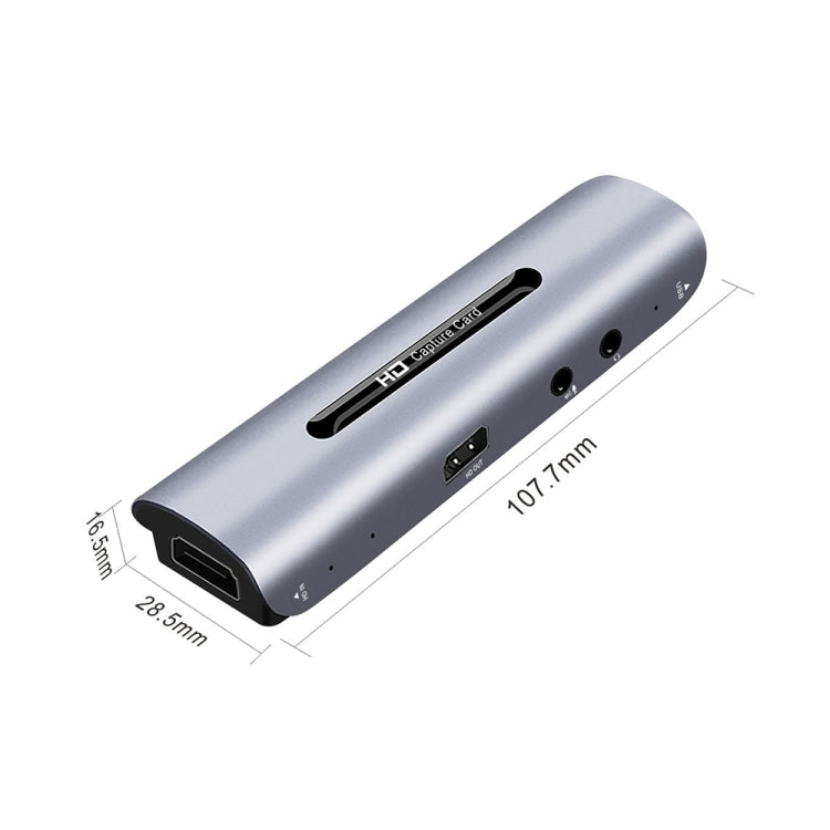 Z35 HDMI 母頭 + 麥克風 轉 HDMI 母頭 + 音頻 + USB 高清視頻音頻擷取卡帶環路，Z35
