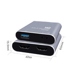 Z37 HDMI 母頭 + 麥克風 轉 HDMI 母頭 + 音頻 + USB 高清視頻音頻擷取卡帶環路，Z37