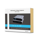 Z37 HDMI 母頭 + 麥克風 轉 HDMI 母頭 + 音頻 + USB 高清視頻音頻擷取卡帶環路，Z37
