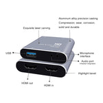 Z37 HDMI 母頭 + 麥克風 轉 HDMI 母頭 + 音頻 + USB 高清視頻音頻擷取卡帶環路，Z37