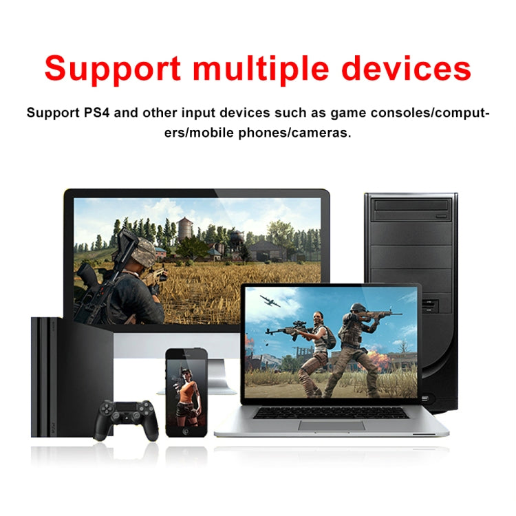 Z37 HDMI 母頭 + 麥克風 轉 HDMI 母頭 + 音頻 + USB 高清視頻音頻擷取卡帶環路，Z37